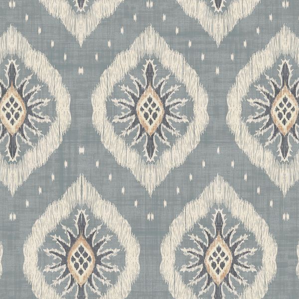 Odina Ikat Wallpaper - Soft Blue